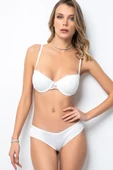 Miorre Push-Up Dolgulu Straplez Dantelli Sütyen Takımı - 8