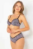 Miorre Push-Up Dolgulu Leopar Desenli Viskon Sütyen Takım - 10