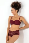 Miorre Push-Up Dolgulu Dantel Detaylı Straplez Sütyen Takım - 4