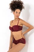 Miorre Push-Up Dolgulu Dantel Detaylı Straplez Sütyen Takım - 1