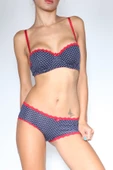 Miorre Push-Up Dolgulu Straplez Puantiyeli Sütyen Takım - 6