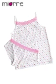 Miorre Desenli Pamuklu Rahat Kalıp Kız Çocuk Atlet Külot Takım thumbnail 6