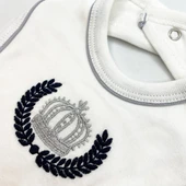 Sema Baby Prens Lüks 5 Parça Hastane Çıkışı Zıbın Seti - Lacivert - 1