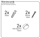 Geseus Üç Katlı Kancalı Banyo Rafı Mat Siyah ES065H - 6