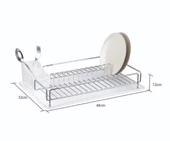 Geseus Home Tek Katlı Tabaklık Bulaşıklık Krom Şeffaf KB006 - 3