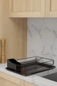 Geseus Home Tek Katlı Tabaklık Bulaşıklık Mat Siyah KB006S - 5