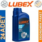 Lubex Brake Fluid DOT 3 Fren Hidrolik Yağı 500 Ml (24 Adet) - 1