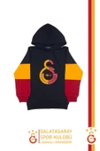 Galatasaray Orijinal Lisanslı Logo Siyah Kapüşonlu Çocuk Sweat Hediyelik Ahşap Kutulu - 6