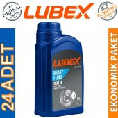 Lubex Brake Fluid DOT 4 Fren Hidrolik Yağı 500 Ml (24 Adet) - 1
