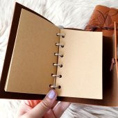 Küçük Boy Retro Deri Defter Dekoratif Hediyelik - 1