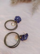 Hdmarketim Swarovski Taşlı Otantik Sallantılı Anadolu Doğa Temalı Küpe - 3