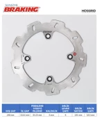 HONDA CBF 500-600-1000 / X-ADV 750 / CBR 600 F DALGALI ARKA FREN DİSKİ / HONDA / CB 600F HORNET / 600cc / ARKA  / 2007-2008-2009-2010-2011-2012-2013 - 1
