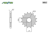 ÖN DİŞLİ / SUZUKI / B-KING / 1300cc / (DİŞLİ SAYISI : ORİJİNAL-1) / 2008-2009-2010-2011 - 2