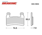 SİNTERLİ ÖN FREN BALATASI / KAWASAKI / ZX-6R NINJA / 636cc / ÖN İKİ TAKIM KULLANIR / 2013-2014-2015-2016-2017-2018-2019-2020-2021-2022 - 2