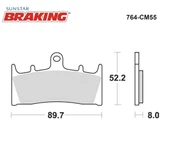 SİNTERLİ ÖN FREN BALATASI / KAWASAKI / ZX-12R NINJA / 1200cc / ÖN İKİ TAKIM KULLANIR / 2000-2001-2002-2003-2004-2005-2006 - 2