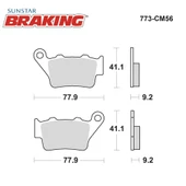 SİNTERLİ ARKA FREN BALATASI / APRILIA / CAPONORD / 1200cc / ARKA  / 2013-2014-2015-2016-2017 - 1
