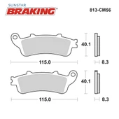 SİNTERLİ FREN BALATASI / HONDA / CBR 1100XX / 1100cc / ÖN & ARKA  / 1997-1998-1999-2000-2001-2002-2003-2004-2005-2006-2007 - 1