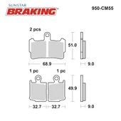 SİNTERLİ ÖN FREN BALATASI / HONDA / VFR 1200 F / 1200cc / ÖN İKİ TAKIM KULLANIR / 2010-2011-2012-2013-2014-2015-2016 - 1