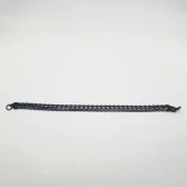 Siyah Renk Erkek Çelik Bileklik - 11