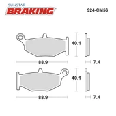 SİNTERLİ ARKA FREN BALATASI / SUZUKI / B-KING / 1300cc / ARKA  / 2008-2009-2010-2011 - 1