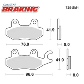 YARI METALİK FREN BALATASI / HONDA / CB 125 F / 125cc / ÖN  / 2015-2016 - 2