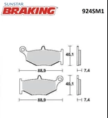 YARI METALİK FREN BALATASI / SUZUKI / B-KING / 1300cc / ARKA  / 2008-2009-2010-2011 - 1
