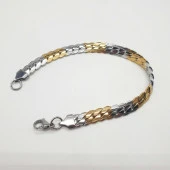 Sarı Beyaz Karışımlı Erkek Bileklik - 3