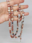 Jasper Taşı Pembe-Beyaz Karışık Renkler 99luk Tesbih 8mm (24005) thumbnail 1