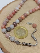 Jasper Taşı Pembe-Beyaz Karışık Renkler 99luk Tesbih 8mm (24005) thumbnail 5