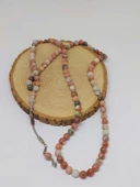 Jasper Taşı Pembe-Beyaz Karışık Renkler 99luk Tesbih 8mm (24005) thumbnail 2