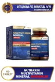 Nutraxin Multivitamin Mineral Immune Complex 60 Tbl - Magnezyum, C, D, Zinc, Demir, B12, Kolin, İyot thumbnail 1