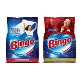 Bingo Matik Ultra Beyaz 4 kg + Renkli 4 kg Toz Çamaşır Deterjanı 2 li Set - 1