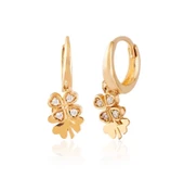Yonca Altın Küpe 14 Ayar Rose Gold - 1
