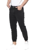 Erkek Mom Jean Likralı Paçası Lastikli Kot Pantolon - 3