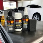 DERBY Siyah Oto TORPİDO ve Iç Kapı Plastik Aksan Bakım Boyama 4 lü Set 100 ml - 1