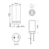 10f 2.7v Süpercap 10x25mm Dıp Süper Kapasitör Enerji Depolama Güneş Rüzgar Akü Batarya Güç Kaynağı thumbnail 7
