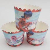 Miraculous (Uğur Böceği ile Kara Kedi) Cupcake (Muffin) Kabı (25 adet) - 1