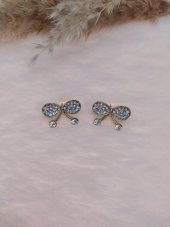 Hdmarketim Kelebek Swarovski Taşlı İncili Doğa Temalı Küpe thumbnail 1