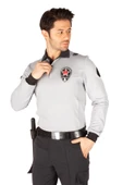 Yeni Tip Kamu Özel Güvenlik Erkek Kışlık Uzun Kol Tişört (İçi Şardonlu) 3D Armalı - 3