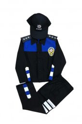 Toplum Destekli Çocuk Polis Kostümü - 1