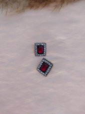 Hdmarketim Swarovski Mürdüm Renkli Işıltılı Taşlı Sallantılı Küpe - 2