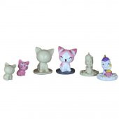 Boyanabilir Polyester Poliüretan Ham Obje 3 Biblo Set Kedi Unicorn - 1