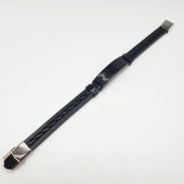 Siyah Metal Ve Siyah Örgülü Kemer Bileklik - 8