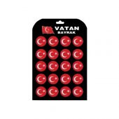 Vatan Bayrak Karışık Çanta Rozeti Vt653 - 1