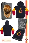 GS Swt 091 Galatasaray Orijinal Lisanslı Logo Siyah Kapüşonlu Sweat Hediyelik Ahşap Kutulu - 1