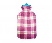 Haiti Kılıflı Sıcak Su Torbası 02 - Mor Kareli - 1