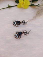 Hdmarketim Swarovski Taşlı Siyah Işıltılı Sallantılı Küpe - 3