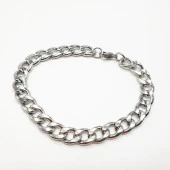 Gümüş Renk Erkek Zincir Bileklik - 2