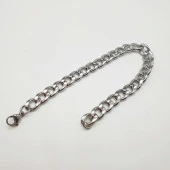 Gümüş Renk Erkek Zincir Bileklik - 8