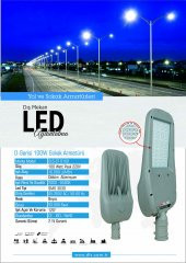 100W Led Yol Sokak Armatür DLS Park Bahçe Çevre Site Bina Dış Mekan Lamba Aydınlatma Ledli Sokak Armatürü - 2